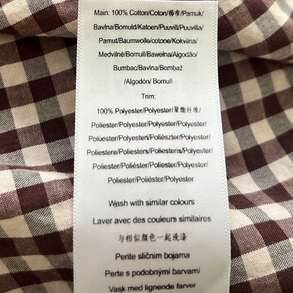 Damson Madder Dakota Bow Gingham Puff-Sleeve Midi Dress UK 16 - Picture 11 of 11